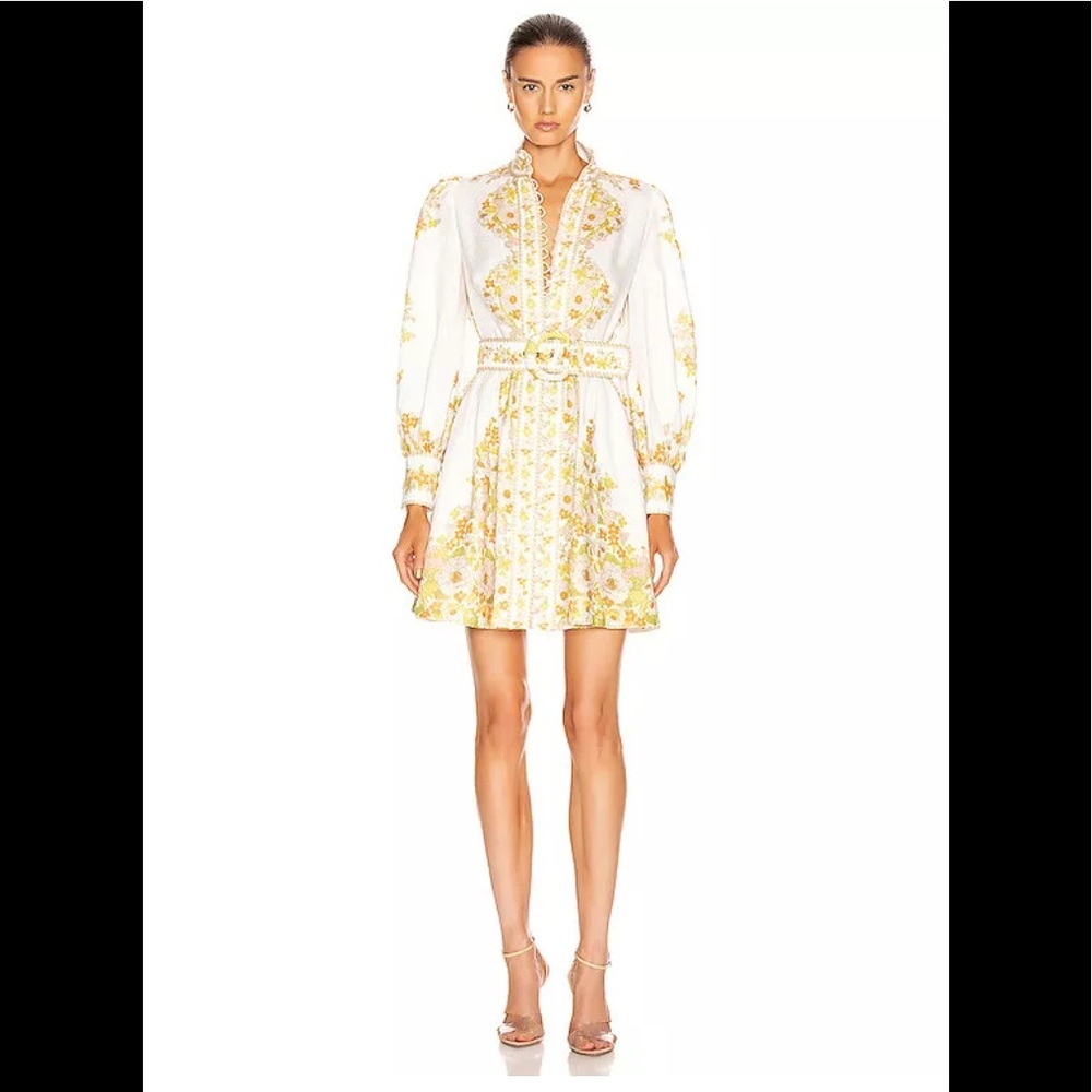 Zimmermann Yellow & White Super Eight Tubular Mini